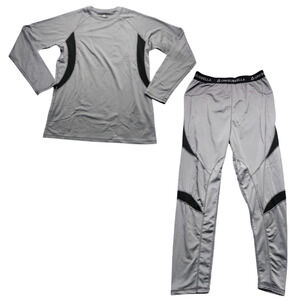 Uniquebella Mens 'High-Performance' Spandex Top and Pants Set Gray XL